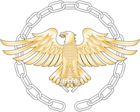 Figure: the Geal 'Eagle and Chain' badge.