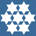 Figure: a distinct form of the 'Seven Stars' badge with interstitial rhombi