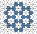 Figure 2: implicit rhombille tiling in the second badge.